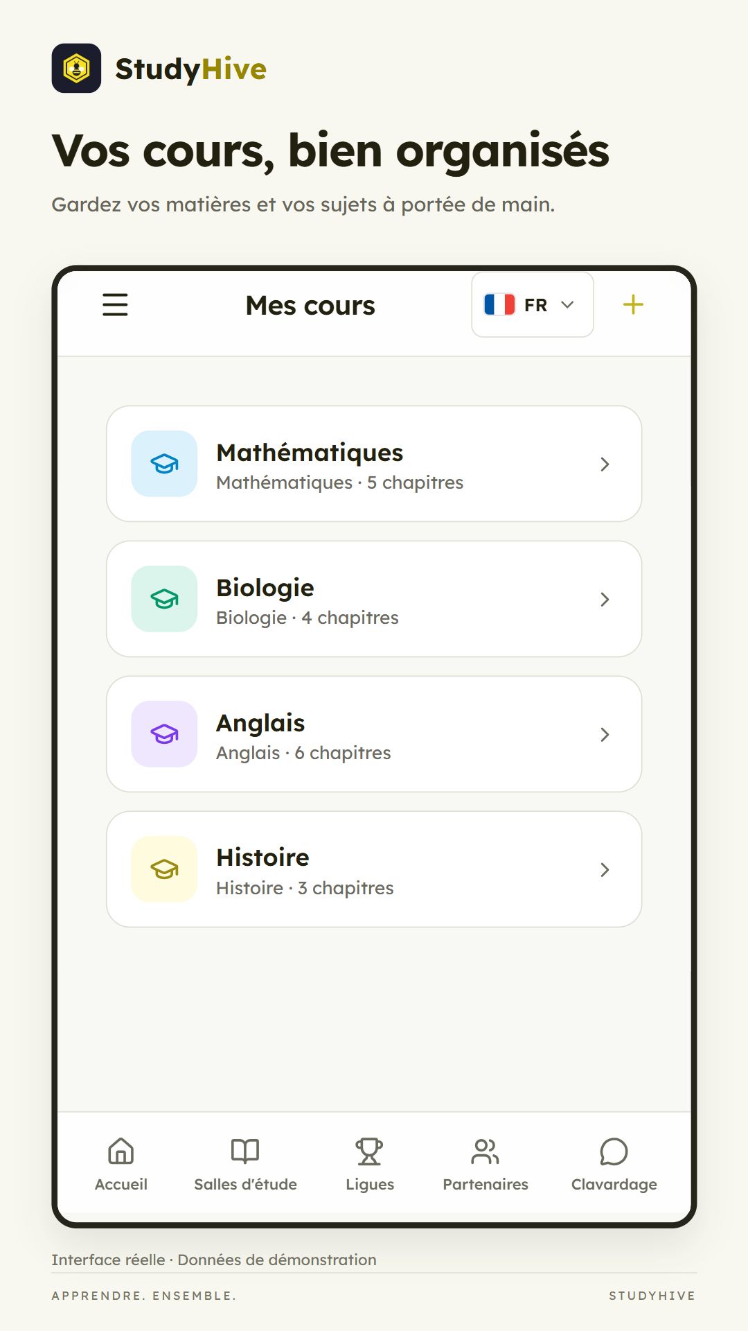 Aperçu des cours